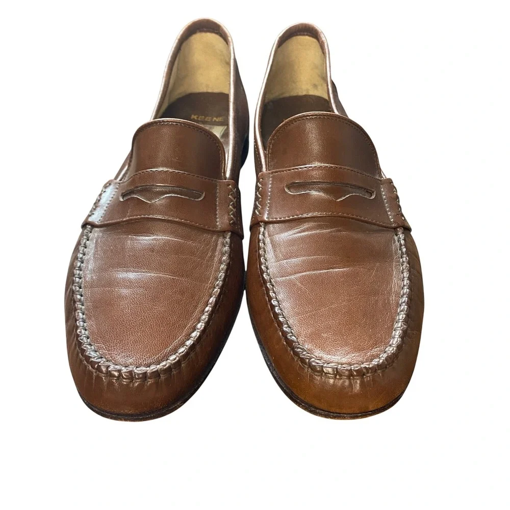 Bruno Magli Mens Keene Penny Loafers Brown Leather Made in Italy Size 11 M